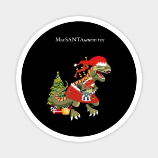 Clanosaurus Rex MacSANTAsaurus rex Plaid Santa Scotland Christmas Tree Tartan Magnet